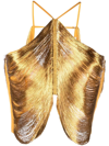 Cult Gaia Quella Metallic-finish Vest In Gold