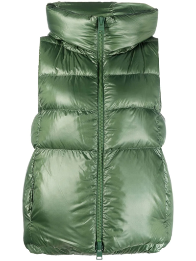 Herno Sleeveless Padded Gilet In Green