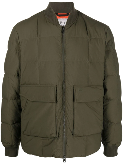 Woolrich Feather-down Quilted Jacket In Grün