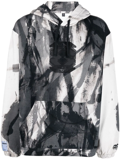 Mcq By Alexander Mcqueen Graphic-print Cotton Hoodie In Schwarz