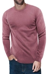 X-ray Crew Neck Knit Sweater In Heather Raspberry