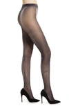 Oroblu Diamond Metallic Tights In Black/silver