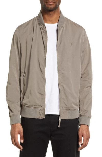 Allsaints Bassett Bomber Jacket In Putty Brown