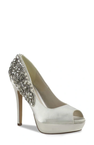 Paradox London Pink Indulgence Embellished Pump In Ivory