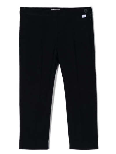 Il Gufo Kids' Straight-leg Velvet Trousers In Blue