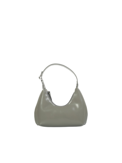 By Far Baby Amber Cement Semi Patent Leather Bag In Grey