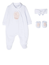 La Perla Logo-patch Bodysuit Set In White