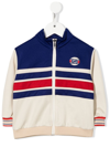 Gucci Logo-patch Panelled Bomber Jacket In Neutrals