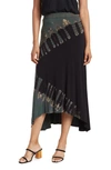 Go Couture Asymmetric Hi-low Skirt In Charcoal