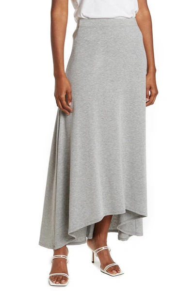 Go Couture Asymmetric Hi-low Skirt In Ultimate Gray