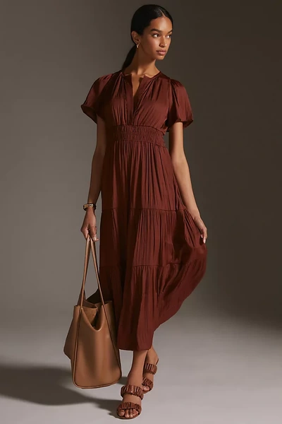 anthropologie brown maxi dress HUTCH main image 1