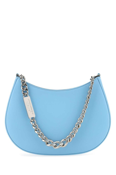 Lanvin Curved Mini Bag In Blue