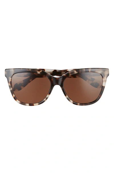 Mohala Eyewear Pikake Universal Extra Wide 57mm Polarized Cat Eye Sunglasses In Havana Tortoise