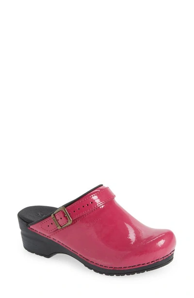 Sanita Estelle Polka Dot Clog In Fuchsia