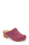 Sanita Ellis Leather Clog In Fuchsia