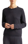 Loro Piana Parksville Crewneck Baby Cashmere Sweater In 8000 Black