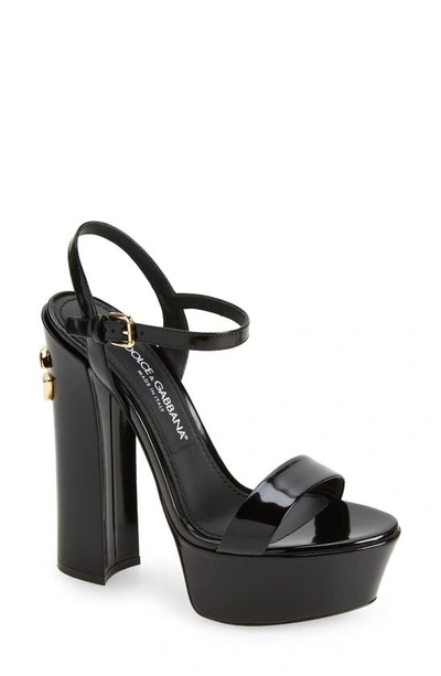 DOLCE & GABBANA DOLCE&GABBANA KEIRA BLOCK HEEL PLATFORM SANDAL