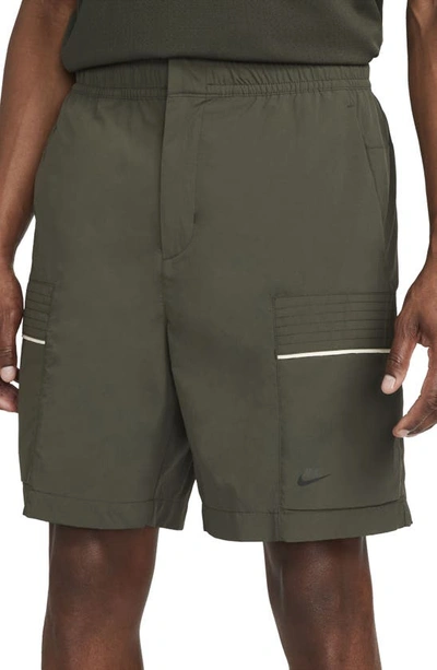 Nike Sportswear Style Essentials Men's Woven Utility Shorts In Sequoia,sail,ice Silver,sequoia