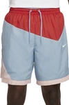 Nike Dna Tie Waist Shorts In Track Red/ Boarder Blue