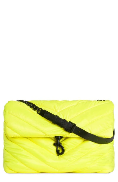 Rebecca Minkoff Xl Edie Nylon Shoulder Bag In Neon Yellow