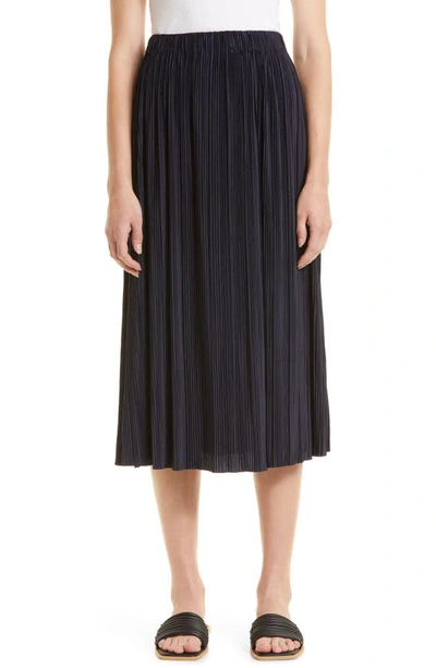 Samsoe & Samsoe Uma Pleated Midi Skirt In Night Sky