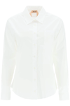 N°21 N.21 Logo Cotton Shirt  White Cotton In White