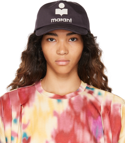 Isabel Marant Tyron Logo-embroidered Cotton-canvas Baseball Cap In Black