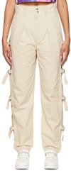 Isabel Marant Étoile Isabel Marant Etoile Kanna Cargo Beige Pants In 23ec Ecru
