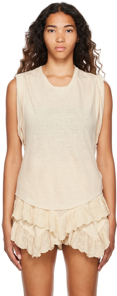Isabel Marant Étoile Kotty Ruched T-shirt In Neutrals