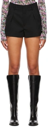 Isabel Marant Locea Wool Twill Shorts In 01bk Black