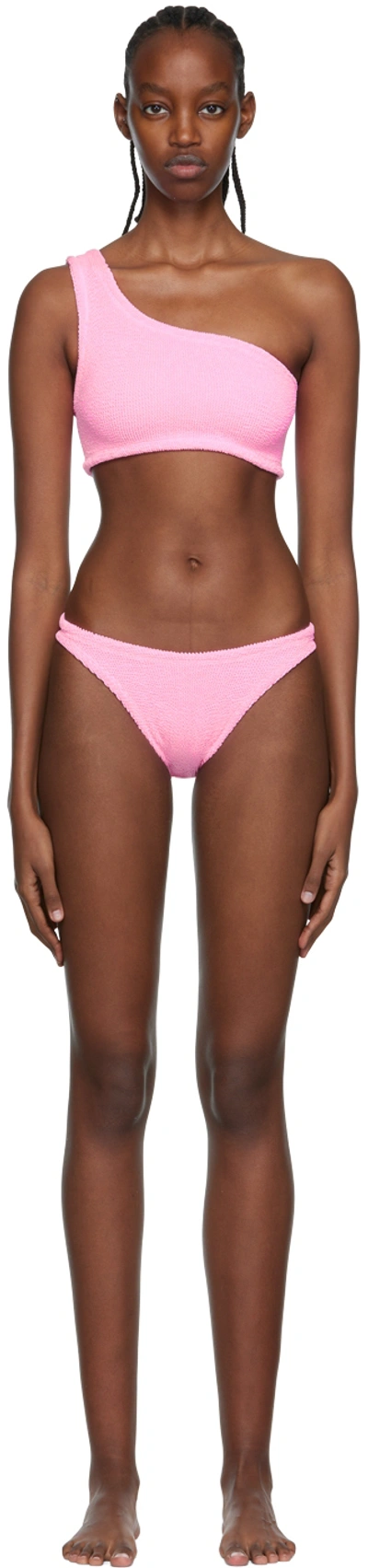 Hunza G Pink Nancy Single-shoulder Bikini