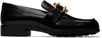 Bottega Veneta Black Patent Madame Loafers In 1000 Black