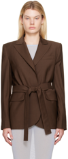 AYA MUSE BROWN WOOL BLAZER