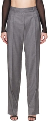Aya Muse Gray Palm Trousers In Grey