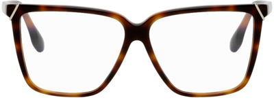 Victoria Beckham Tortoiseshell Square Glasses In 215