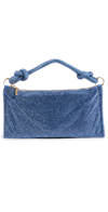 Cult Gaia Hera Nano Knotted Embellished Shoulder Bag In Blue-med