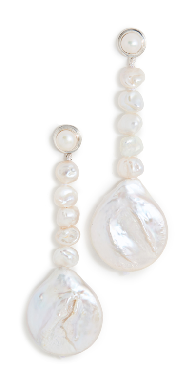 Agmes Emmanuelle Earrings In Pearl