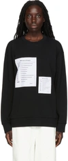 MM6 MAISON MARGIELA BLACK COTTON SWEATSHIRT