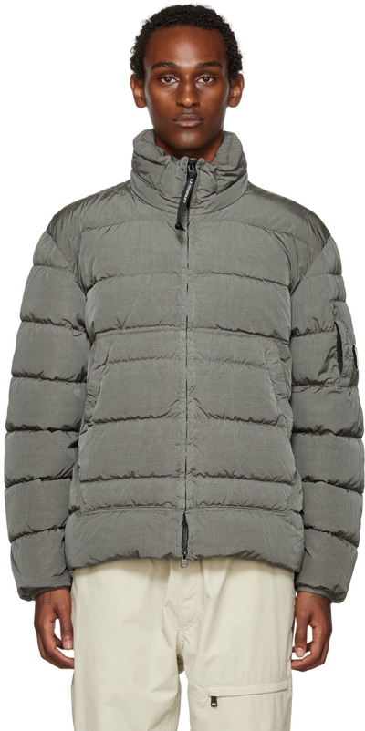 C.p. Company Grey Eco-chrome R Medium Down Jacket In Grey