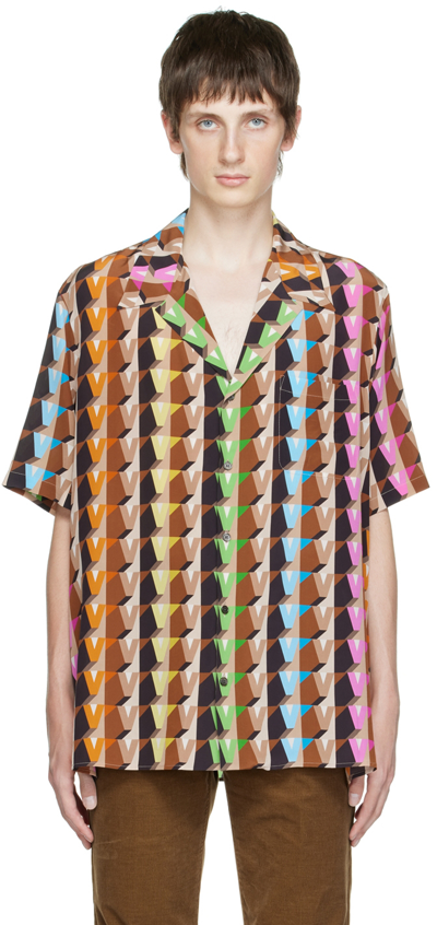 Valentino Multicolor Button-down Shirt In Multi-colored