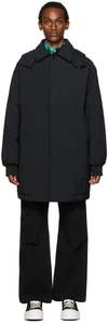 Msgm Black Insulated Coat In 99 Black