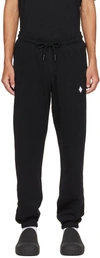 Marcelo Burlon County Of Milan Logo-embroidered Drawstring Track Pants In Black White