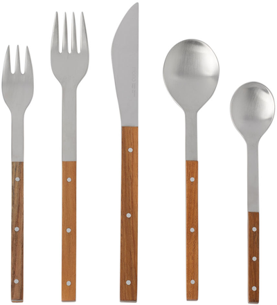 Mono Teak & Stainless Steel Five-pack T Cutlery Set