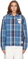 AAPE BY A BATHING APE BLUE CHECK REVERSIBLE JACKET