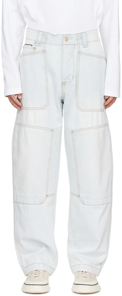 Eytys Ssense Exclusive Blue Benz Jeans In White Stone