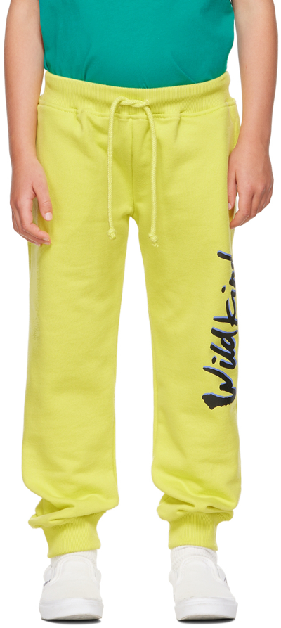 Wildkind Kids Yellow Patti Lounge Pants In  Scribble Li
