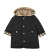 BURBERRY KIDS QUILTED HOODED COAT (6-24 MONTHS)