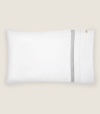 Pratesi Tre Righe Bolster Pillowcase (13cm X 41cm) In Grey
