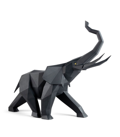Lladrò Porcelain Elephant Figure In Black