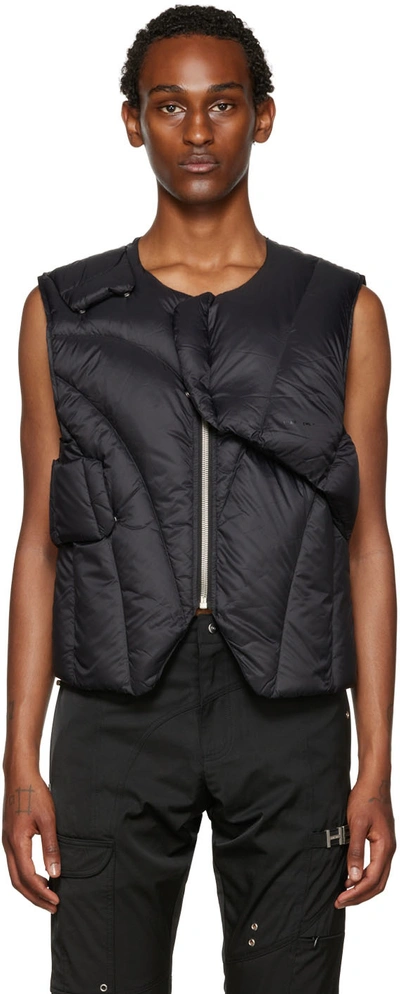 Heliot Emil Black Quilted Down Vest